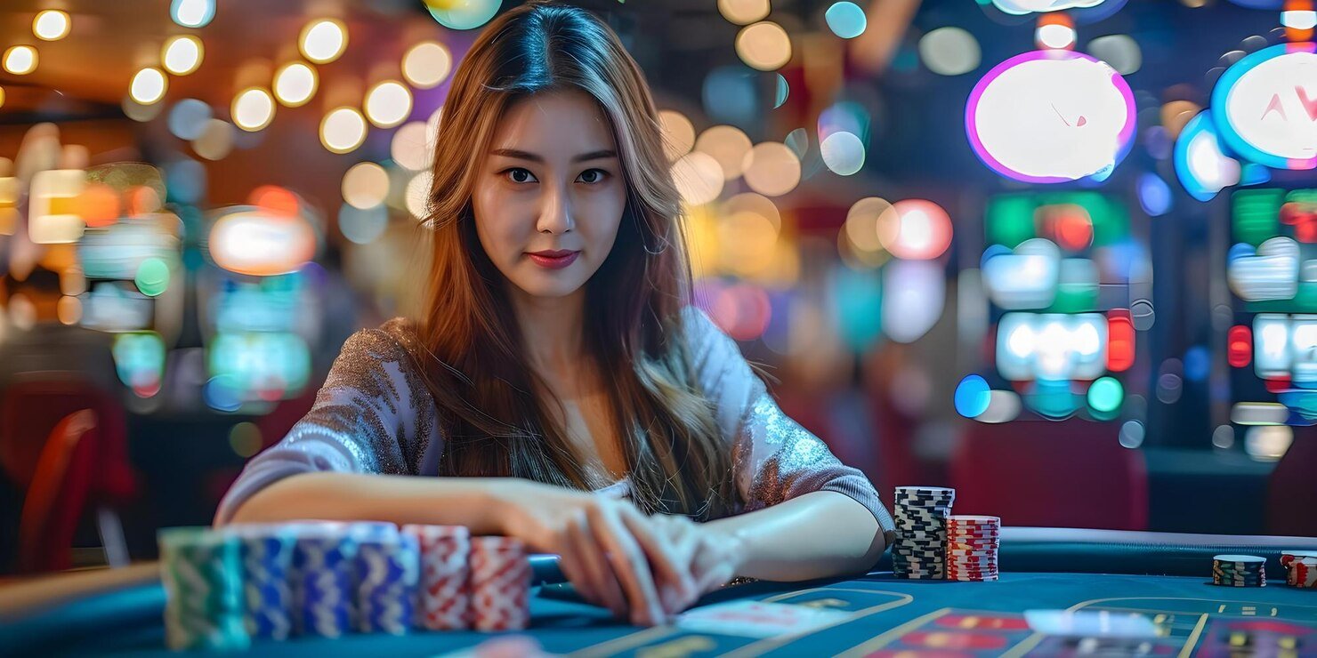 attractive woman playing blackjack poker casino table concept casino woman blackjack poker gambling 918839 253720